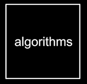 box with word "algorithms"